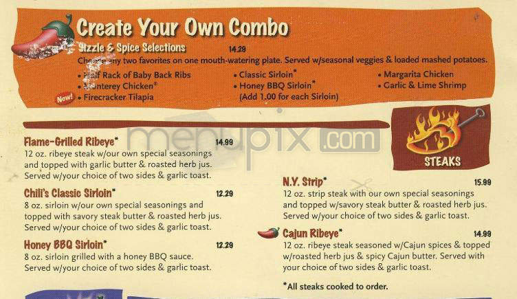 Chili's Grill & Bar - Nashua, NH menu_pic