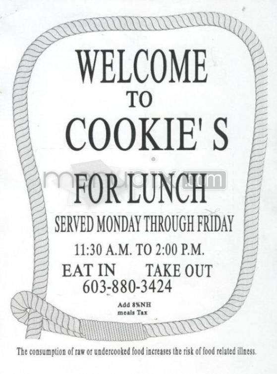 Cookie's Chuck Wagon - Hudson, NH menu_pic