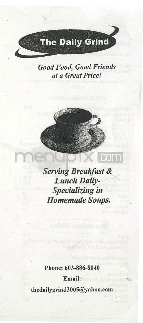 Daily Grind - Hudson, NH menu_pic