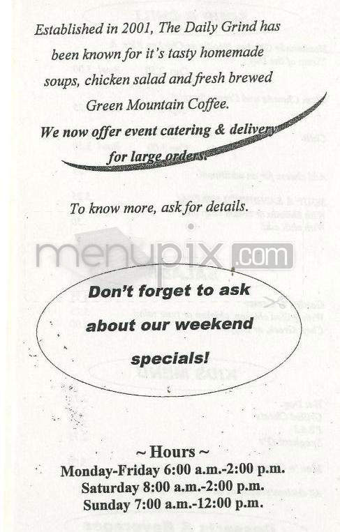 Daily Grind - Hudson, NH menu_pic