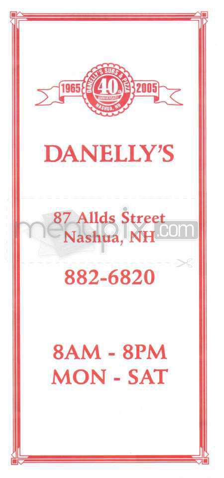 Dannelly's Pizza & Subs - Nashua, NH menu_pic