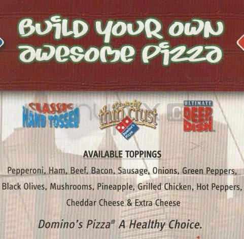 Domino's Pizza - Hudson, NH menu_pic