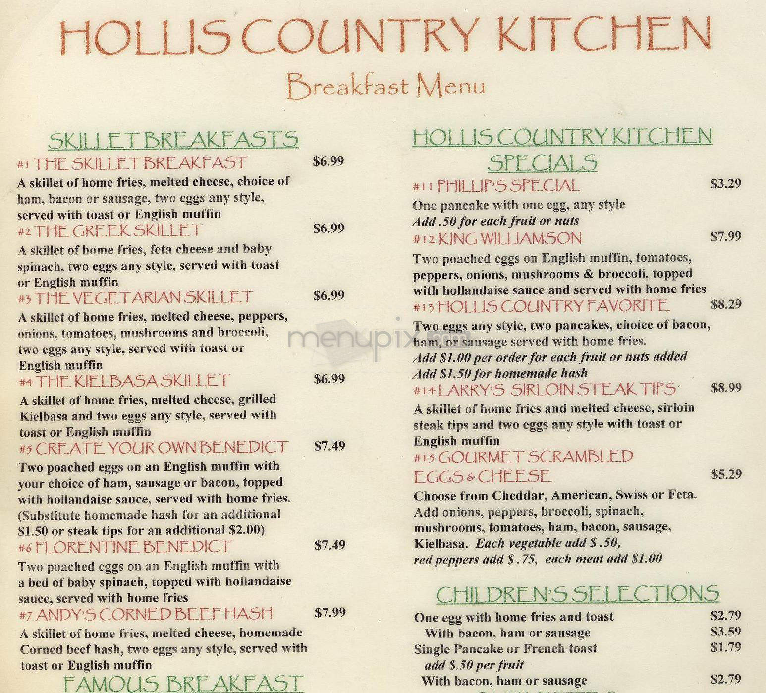 Hollis Country Kitchen - Hollis, NH menu_pic