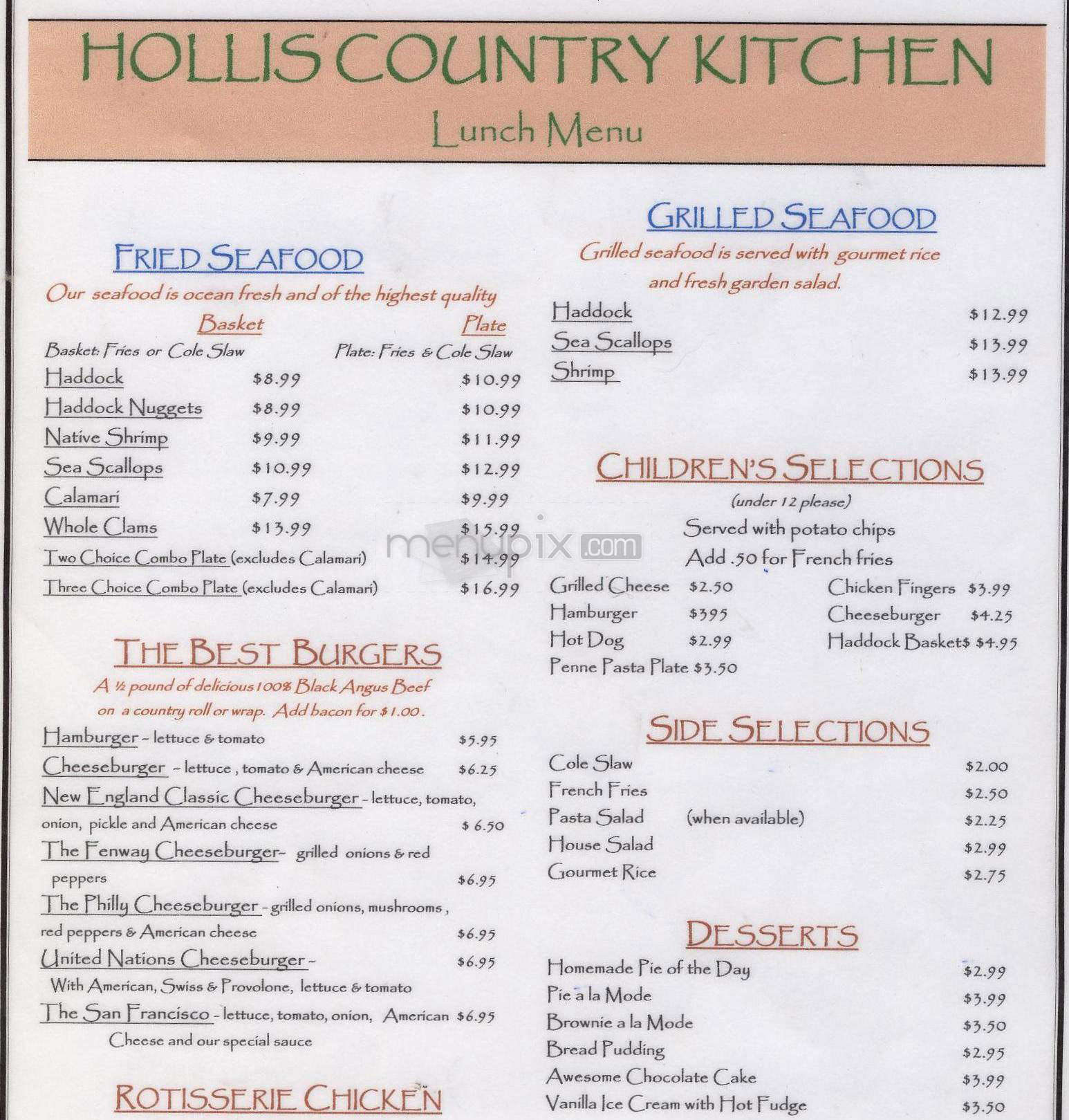 Hollis Country Kitchen - Hollis, NH menu_pic