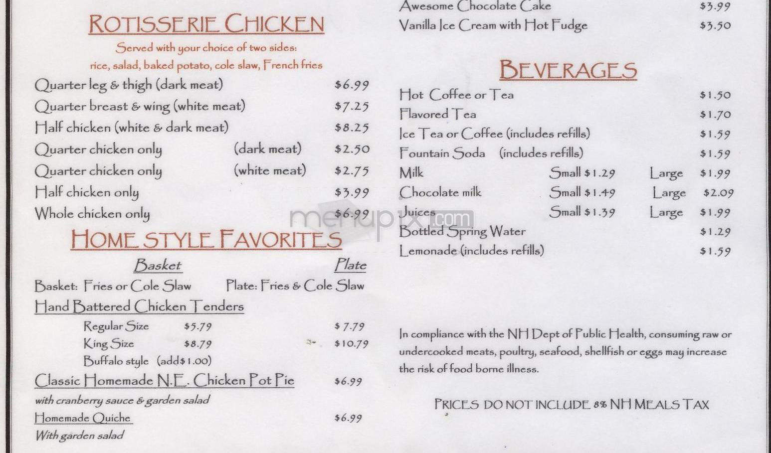 Hollis Country Kitchen - Hollis, NH menu_pic