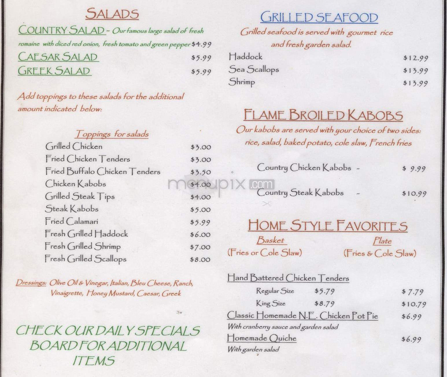 Hollis Country Kitchen - Hollis, NH menu_pic