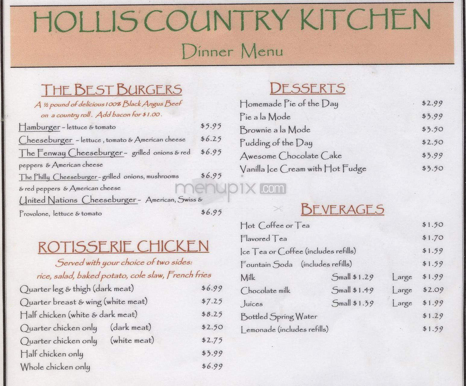 Hollis Country Kitchen - Hollis, NH menu_pic