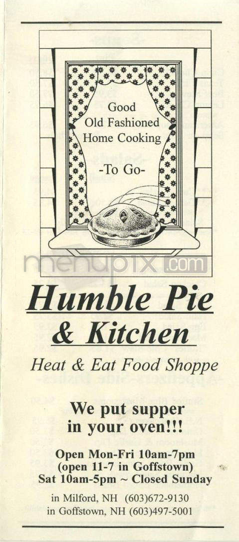 Papa Joe's Humble Kitchen - Milford, NH menu_pic