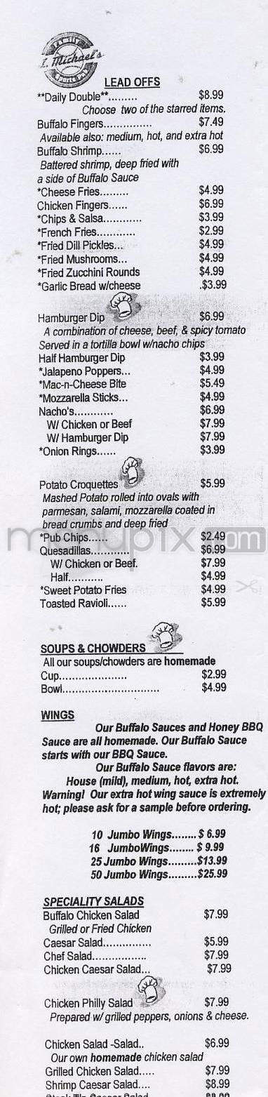 J Michael's Family Sports Pub - Windham, NH menu_pic