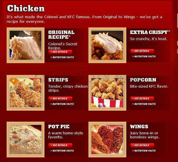 KFC - Nashua, NH menu_pic