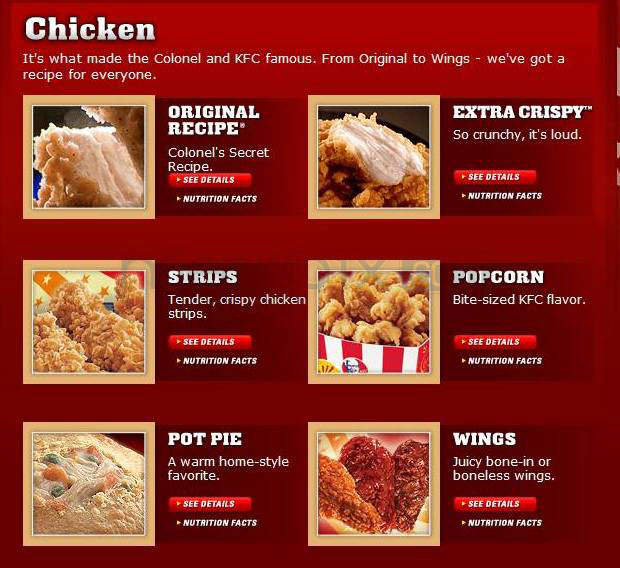 KFC - Nashua, NH menu_pic