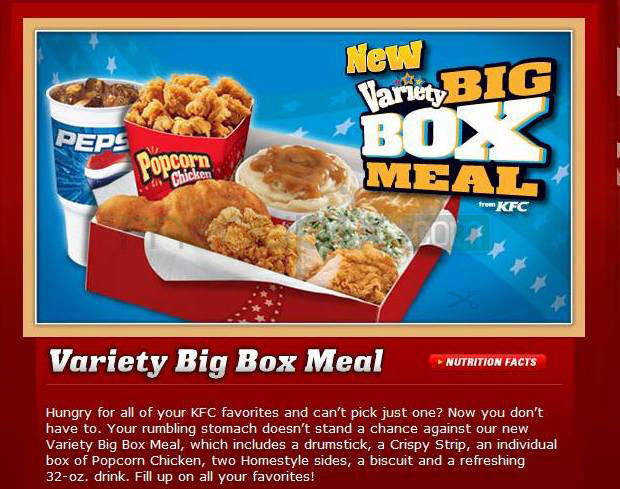 KFC - Nashua, NH menu_pic