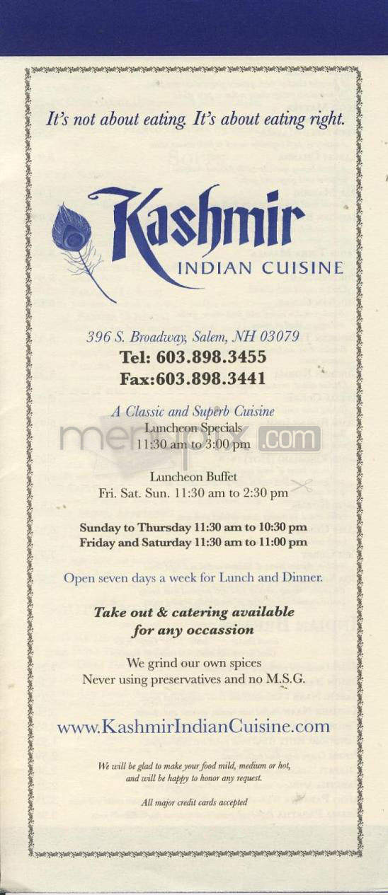 /710068/Kashmir-Indian-Cuisine-Salem-NH - Salem, NH