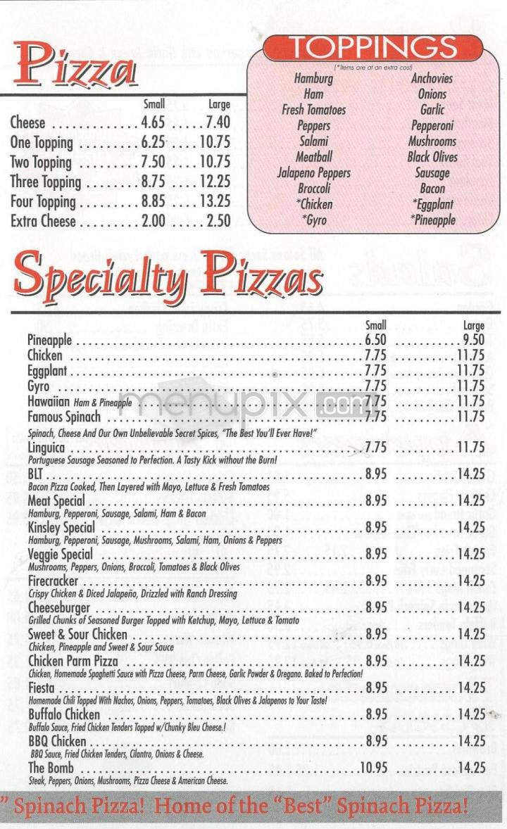 Kinsley House Of Pizza - Nashua, NH menu_pic