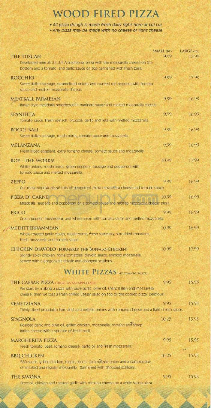 Lui Lui - Nashua, NH menu_pic