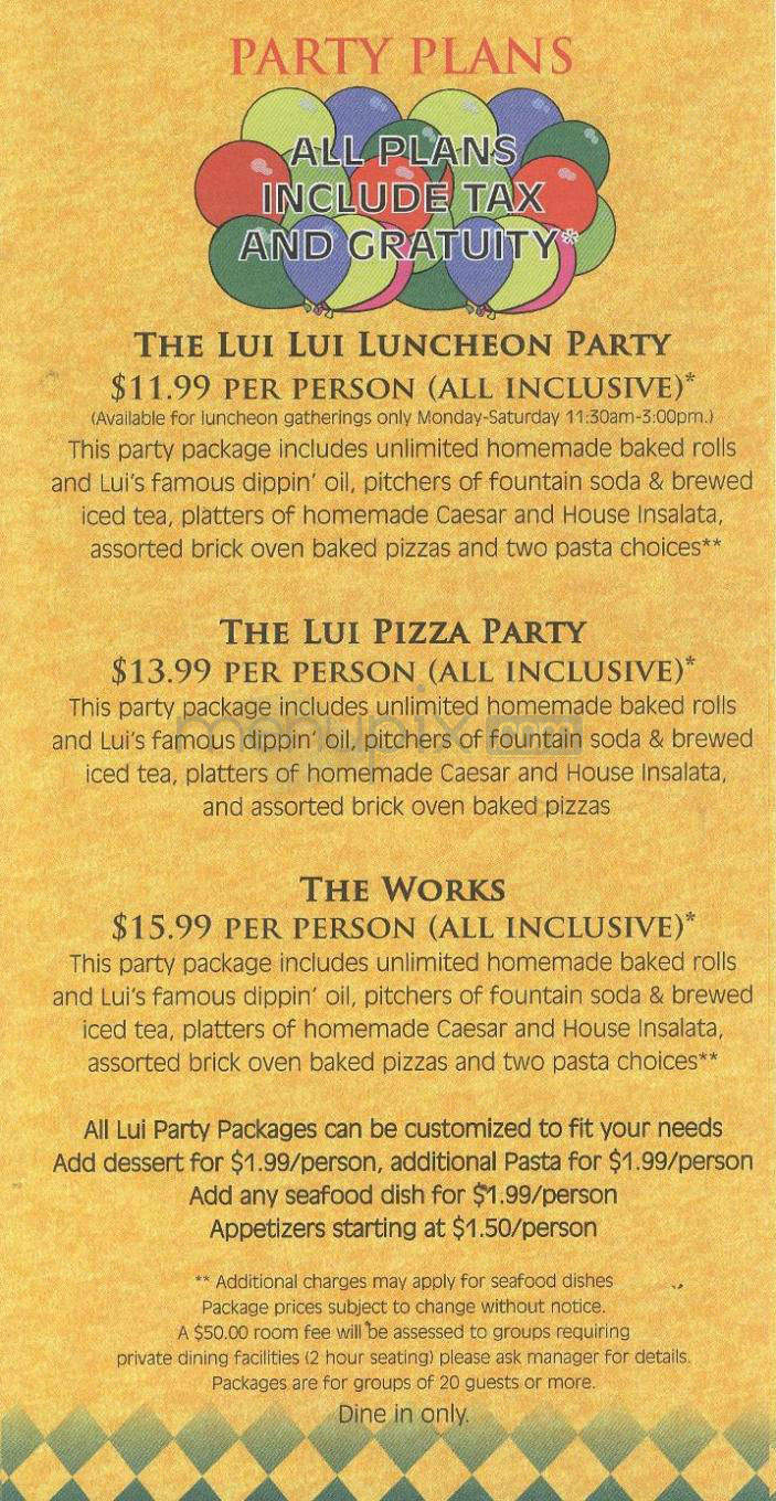 Lui Lui - Nashua, NH menu_pic