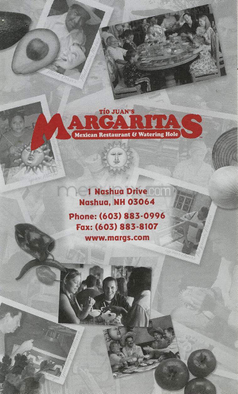 Margaritas Mexican Restaurant - Nashua, NH menu_pic