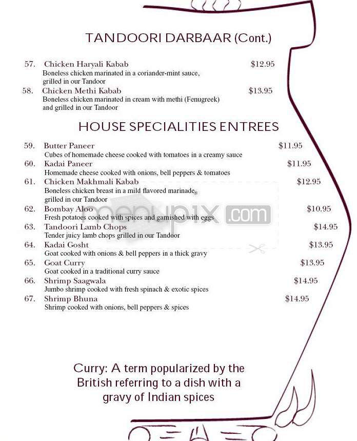 Mehmaan Restaurant - Nashua, NH menu_pic