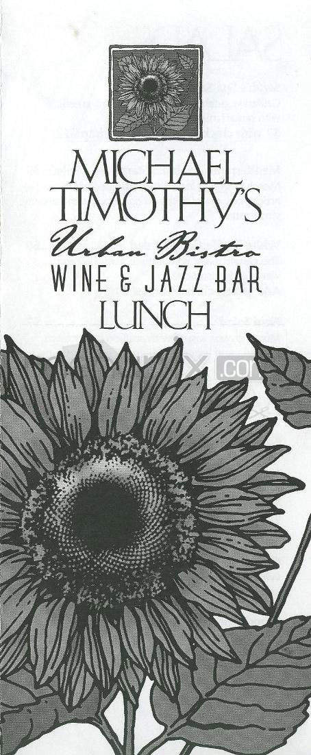 Michael Timothy's Wine & Jazz Bar - Nashua, NH menu_pic