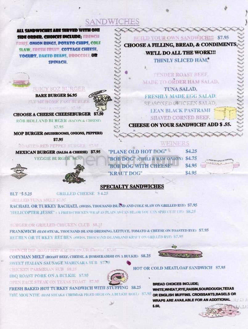 Midfield Cafe - Nashua, NH menu_pic