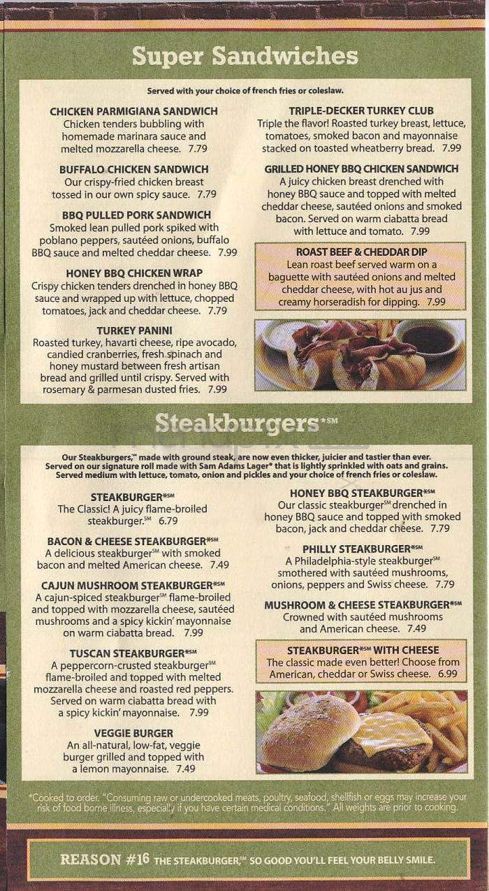 Ninety Nine Restaurant & Pub - Salem, NH menu_pic