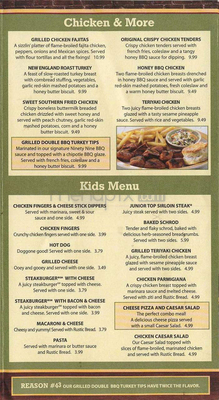 Ninety Nine Restaurant & Pub - Salem, NH menu_pic