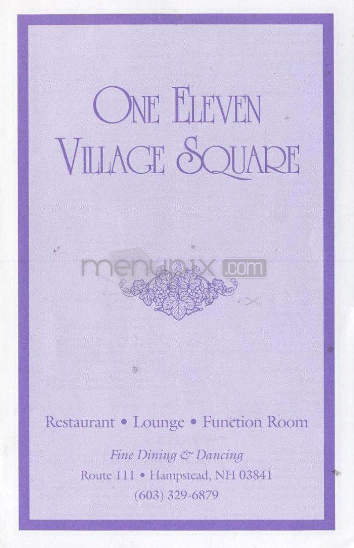 One Eleven Village Square - Hampstead, NH menu_pic
