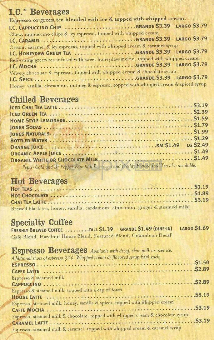 Panera Bread - Nashua, NH menu_pic