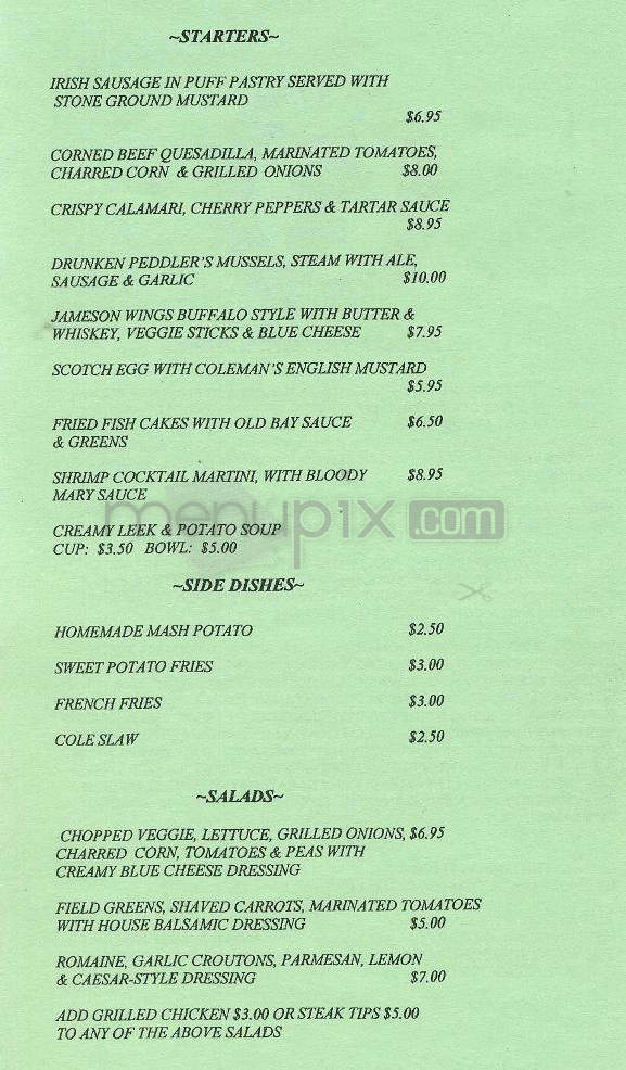 The Peddlar's Daughter - Nashua, NH menu_pic