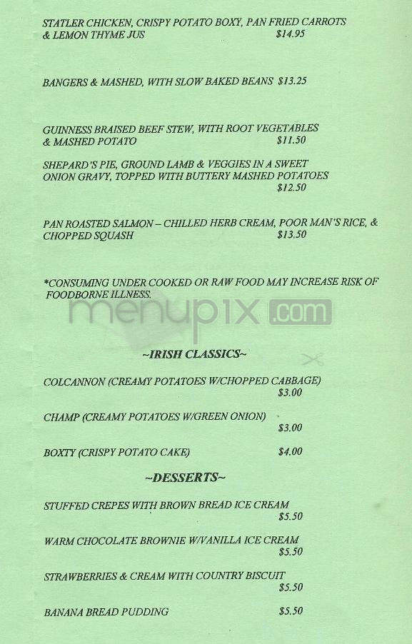 The Peddlar's Daughter - Nashua, NH menu_pic