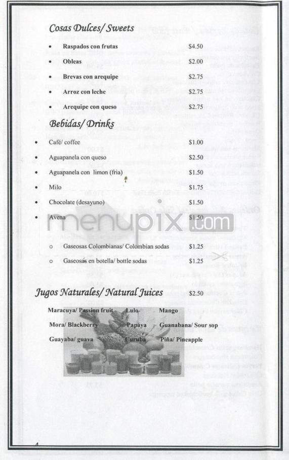 Rincon Colombiano - Nashua, NH menu_pic