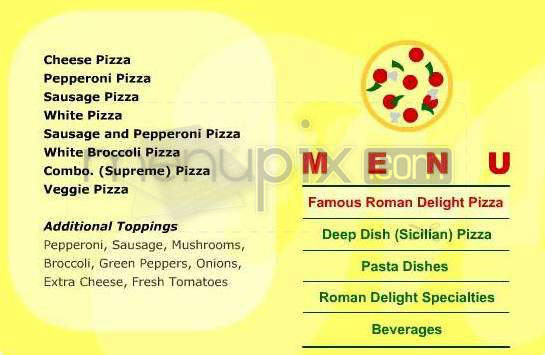 Roman Delight Pizza - Salem, NH menu_pic