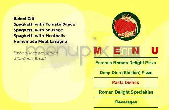 Roman Delight Pizza - Salem, NH menu_pic