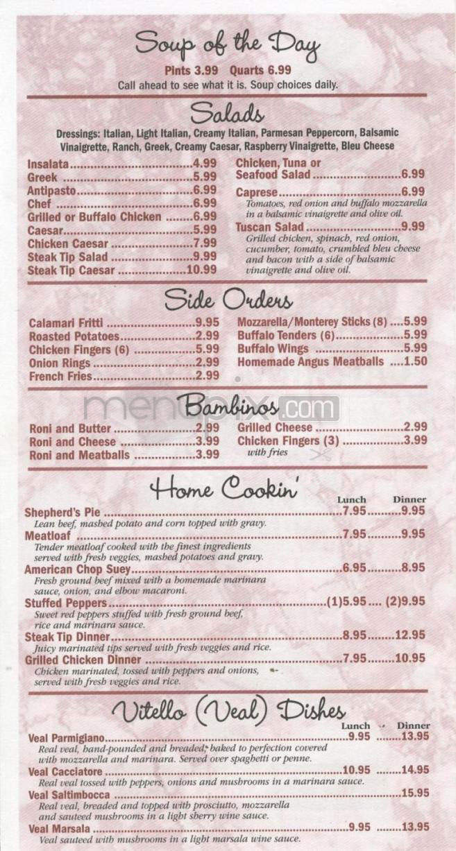 Roy's Kitchen - Nashua, NH menu_pic