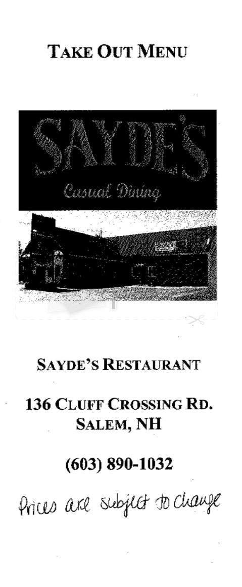/710115/Saydes-Restaurant-Salem-NH - Salem, NH