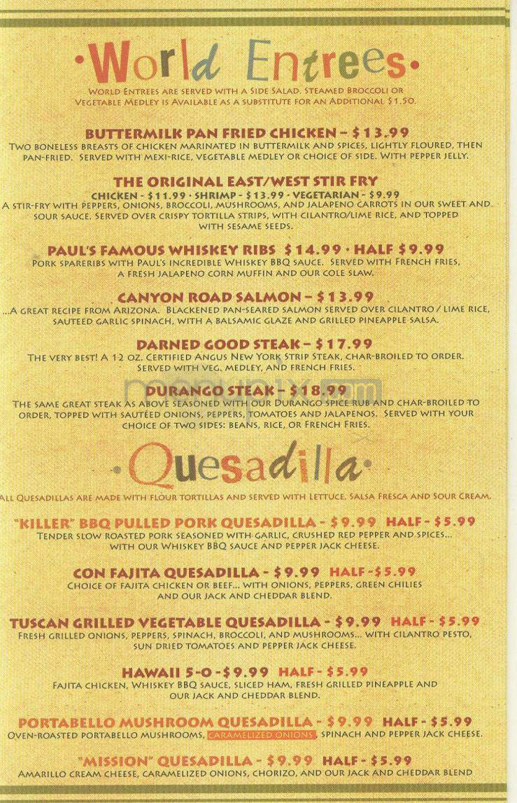 Shorty's Mexican Roadhouse - Nashua, NH menu_pic