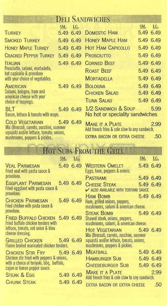 Sky Market Pizza & Deli - Nashua, NH menu_pic