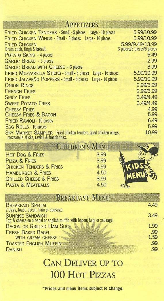 Sky Market Pizza & Deli - Nashua, NH menu_pic
