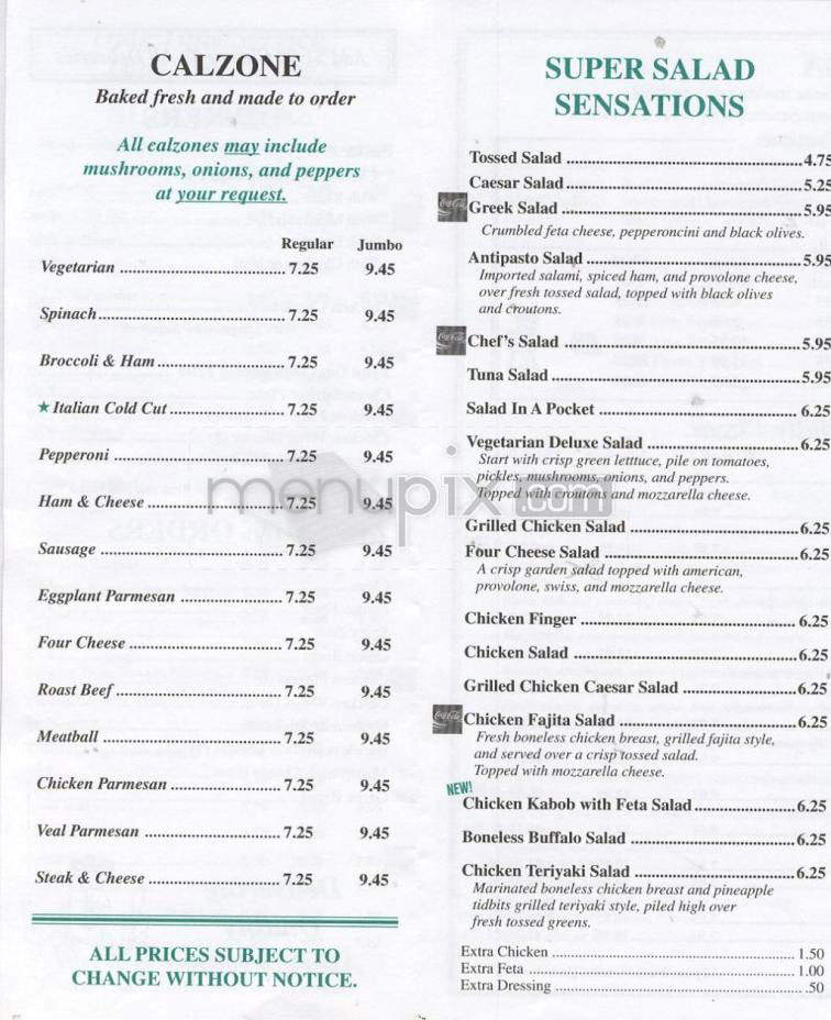 Stachey's Olde Time Pizzeria - Salem, NH menu_pic