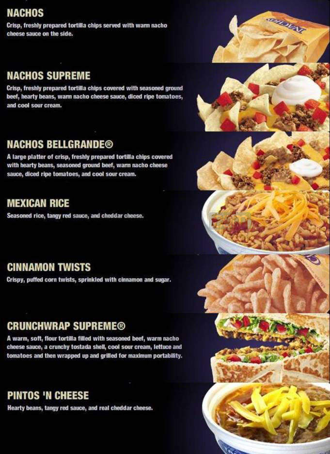 Taco Bell - Nashua, NH menu_pic