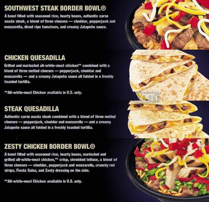 Taco Bell - Nashua, NH menu_pic