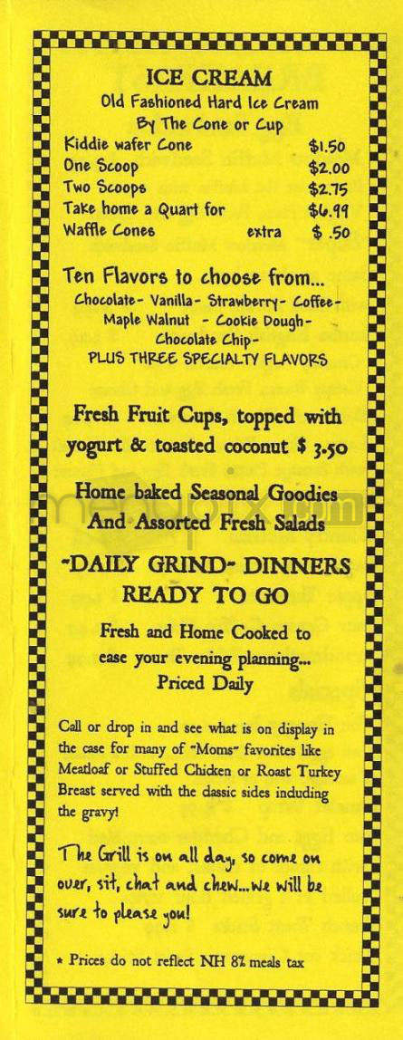 Windham Junction Country Store and Kitchen - Windham, NH menu_pic