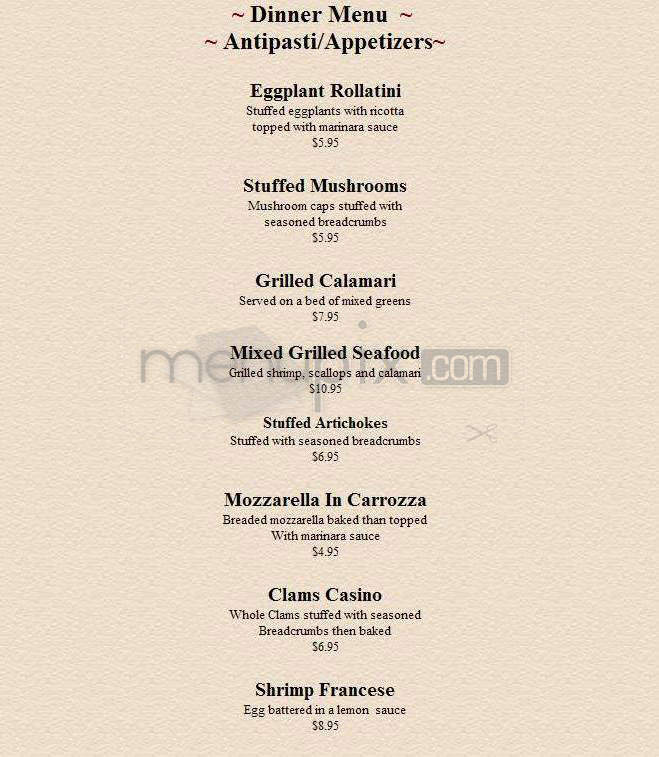 Trattoria Amalfi - Salem, NH menu_pic