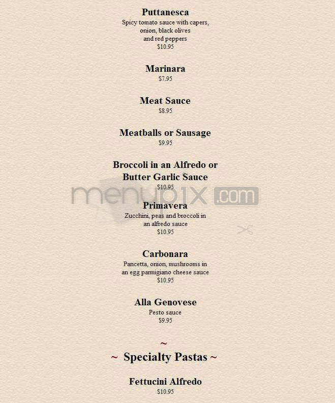 Trattoria Amalfi - Salem, NH menu_pic
