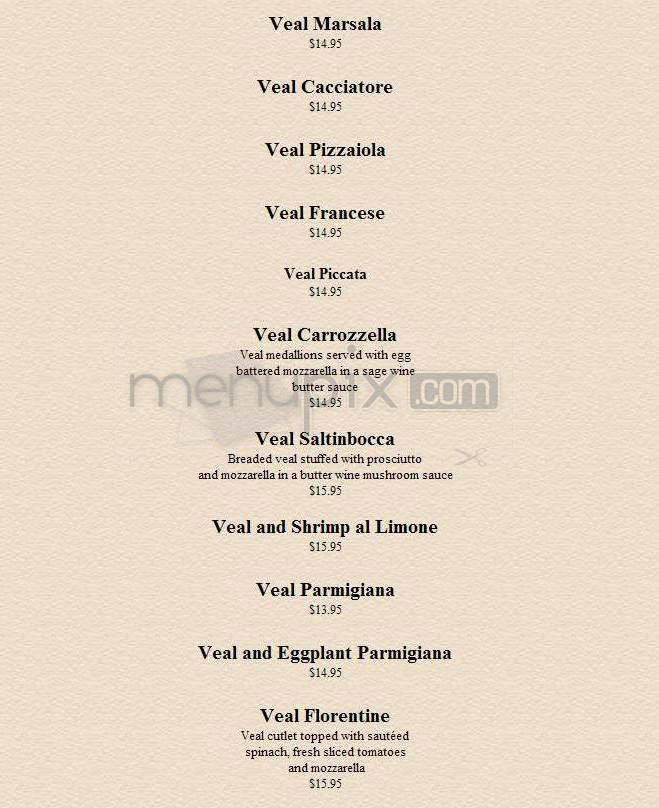 Trattoria Amalfi - Salem, NH menu_pic