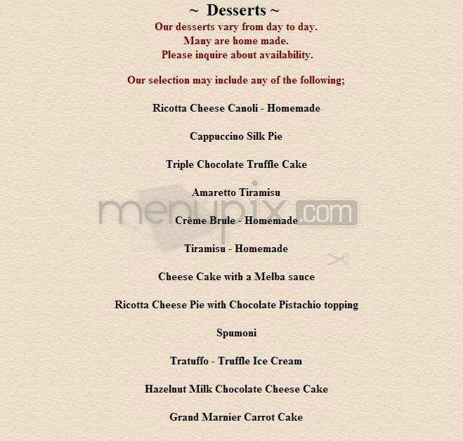Trattoria Amalfi - Salem, NH menu_pic