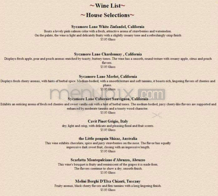 Trattoria Amalfi - Salem, NH menu_pic