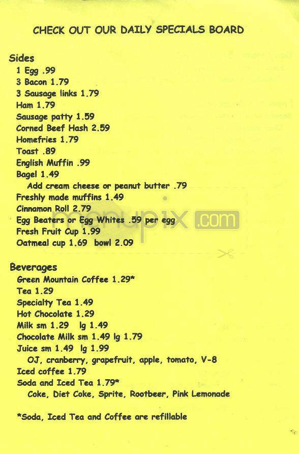 Union Street Grill - Milford, NH menu_pic