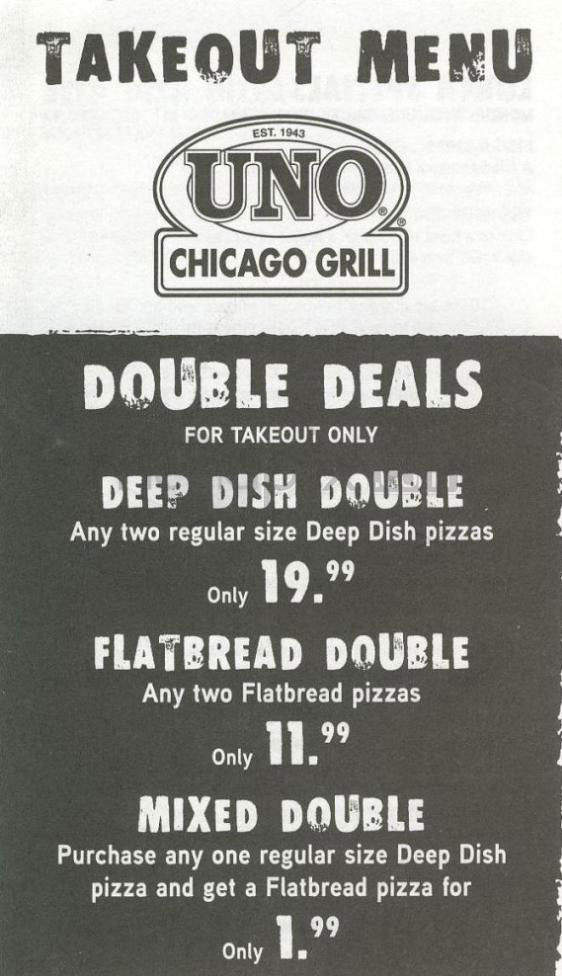 Uno Chicago Grill - Nashua, NH menu_pic