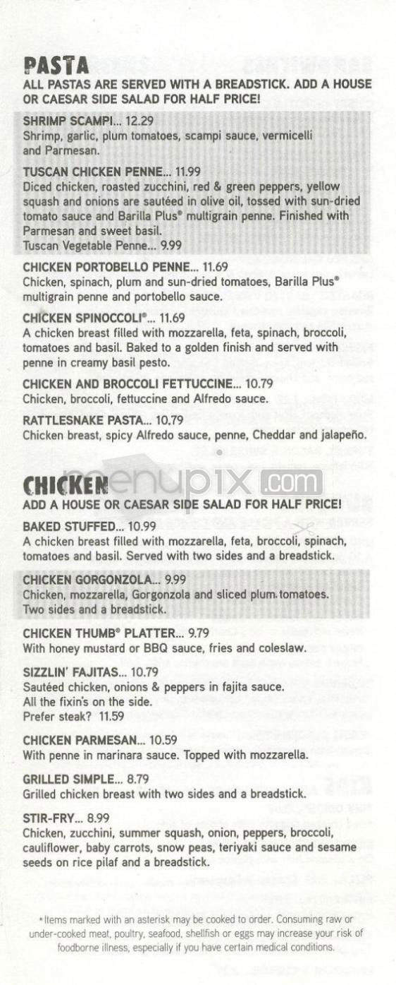 Uno Chicago Grill - Nashua, NH menu_pic